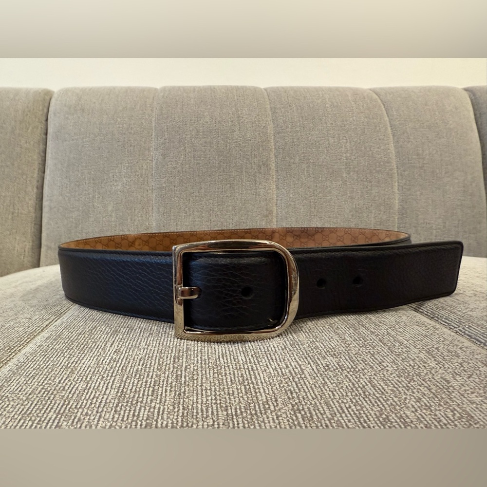 Gucci Men’s Black Belt (Size 85)